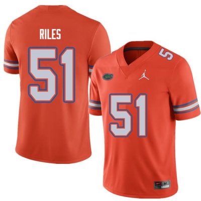 Men's Florida Gators #51 Antonio Riles NCAA Jordan Brand Orange Authentic Stitched College Football Jersey LBW5662TA